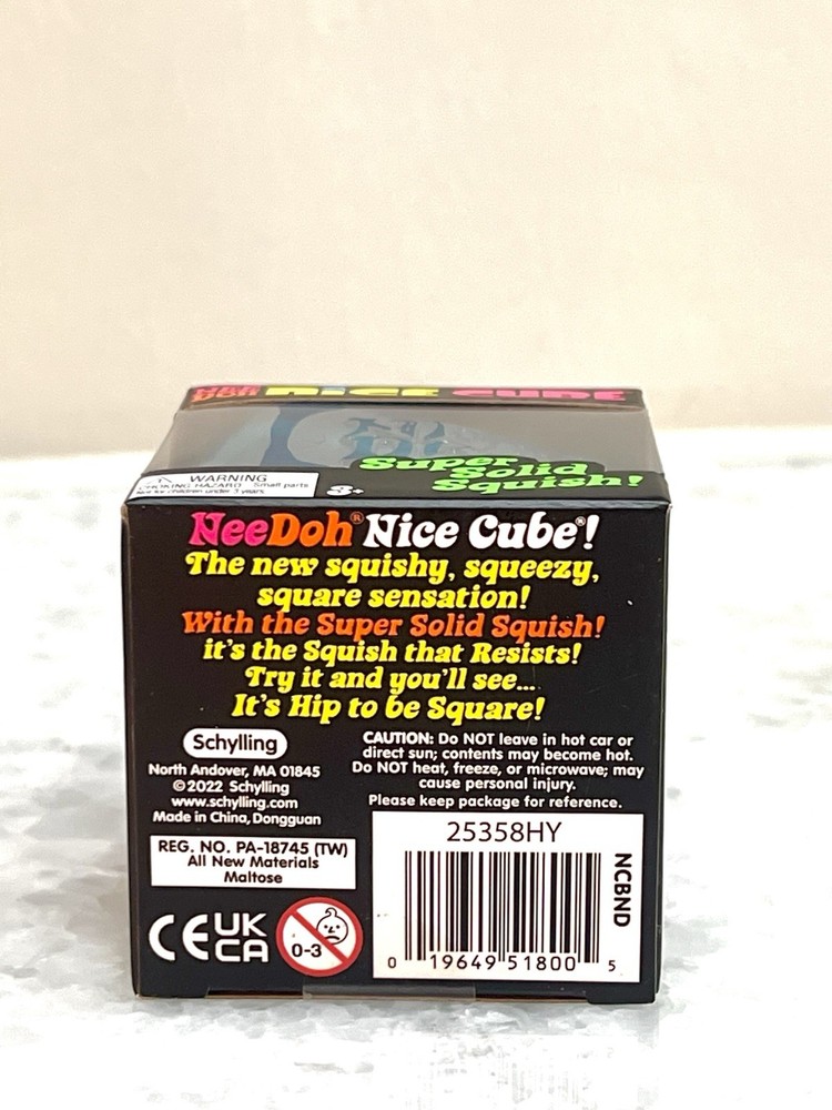 NeeDoh Nice Cube Super Solid Squish Blue
