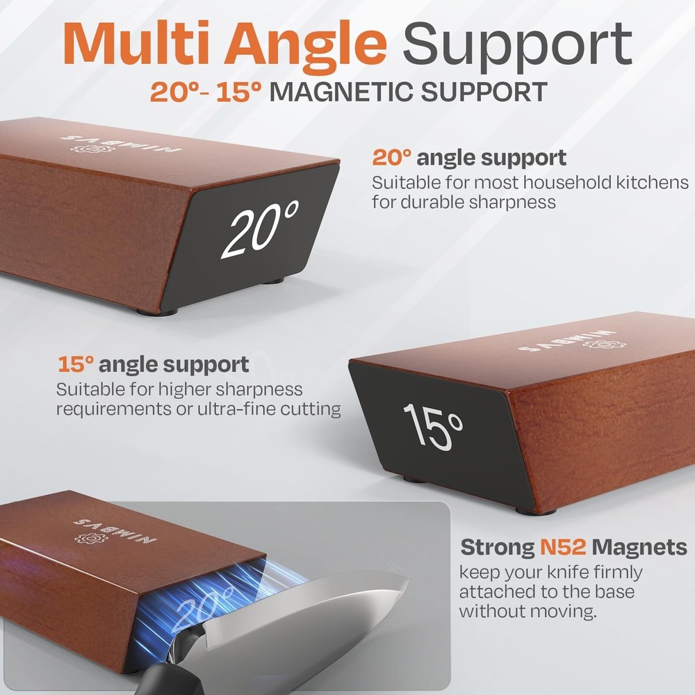 Rolling Knife Sharpener Kit with Diamond & Ceramic Sharpening Syste... Fast Ship