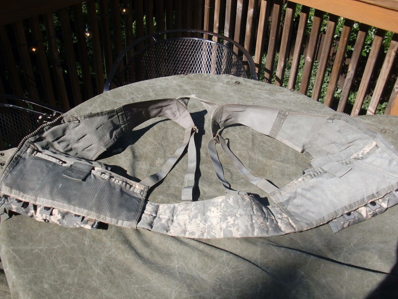 MOLLE II US Army FLC Chest Rig! Tactical Vest w/2 Triple Mag Panels! ACU EXC