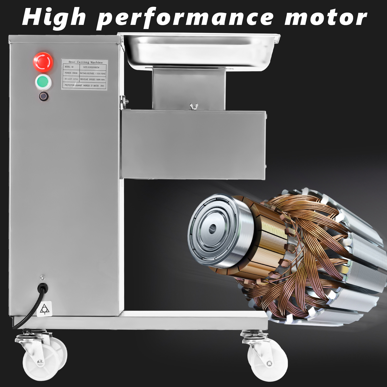 Meat Cutter Slicer Commercial Stainless Steel QE 500KG Meat Cutting Machine