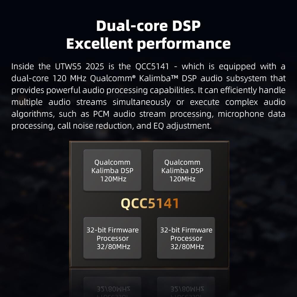 FiiO UTWS5 2025 True Wireless Bluetooth Earbuds Hook ( MMCX VERSION)