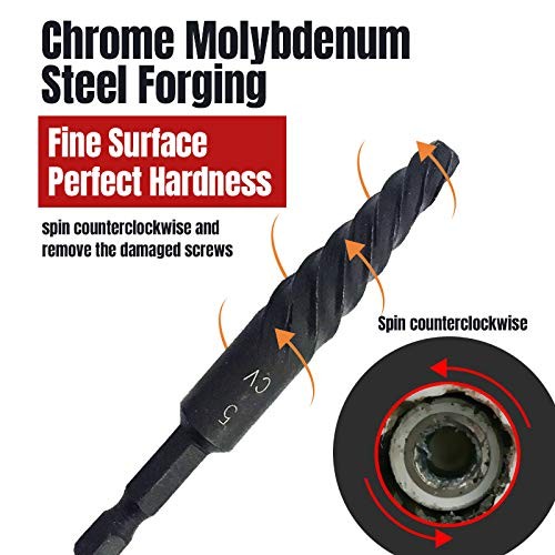 NORTOOLS 6 PCS Broken stud extractor kit Damaged onesize, 6 Pcs-coarse Thread