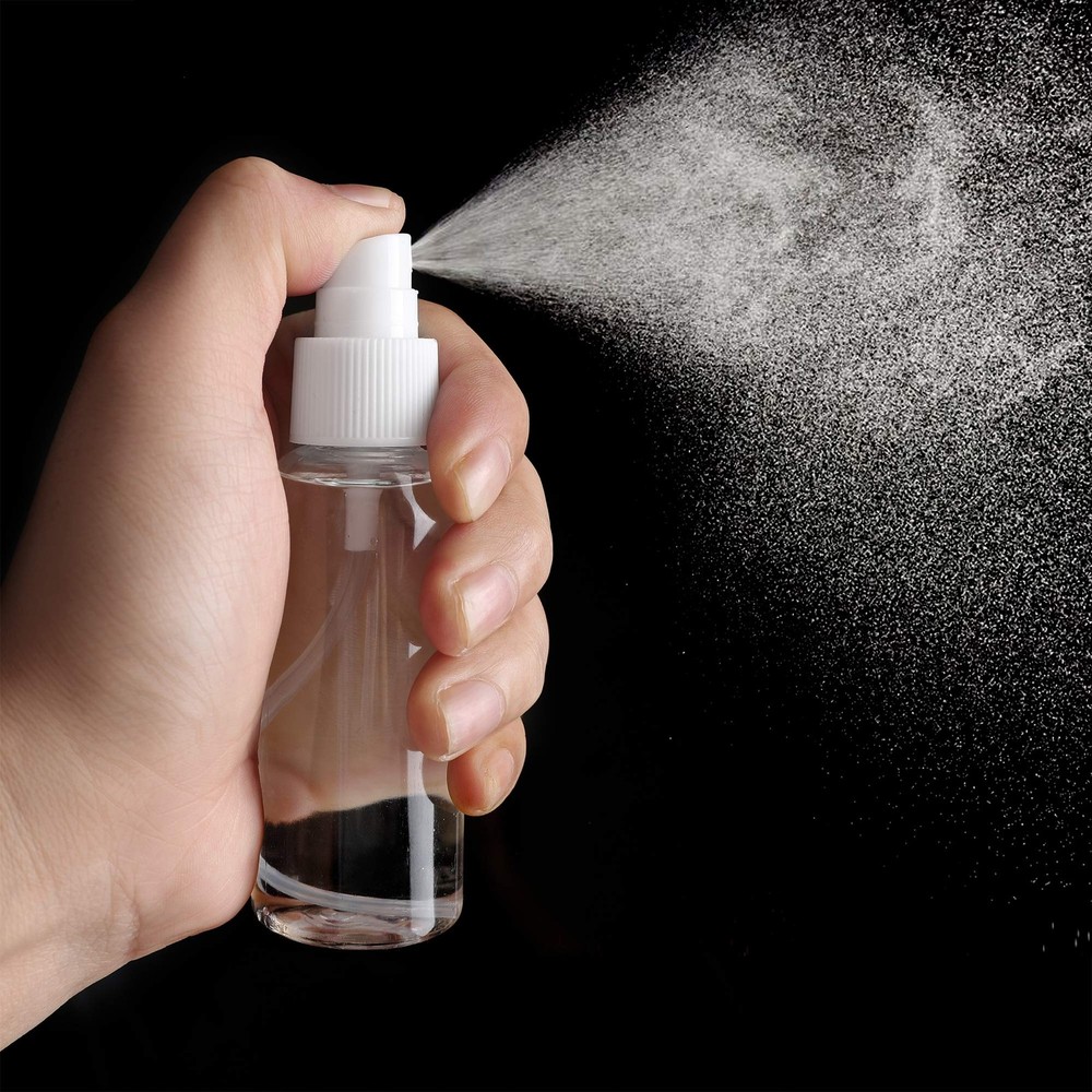 2 Pack 2oz Refillable Spray Bottles Clear Mini Atomizer for Travel & Perfume