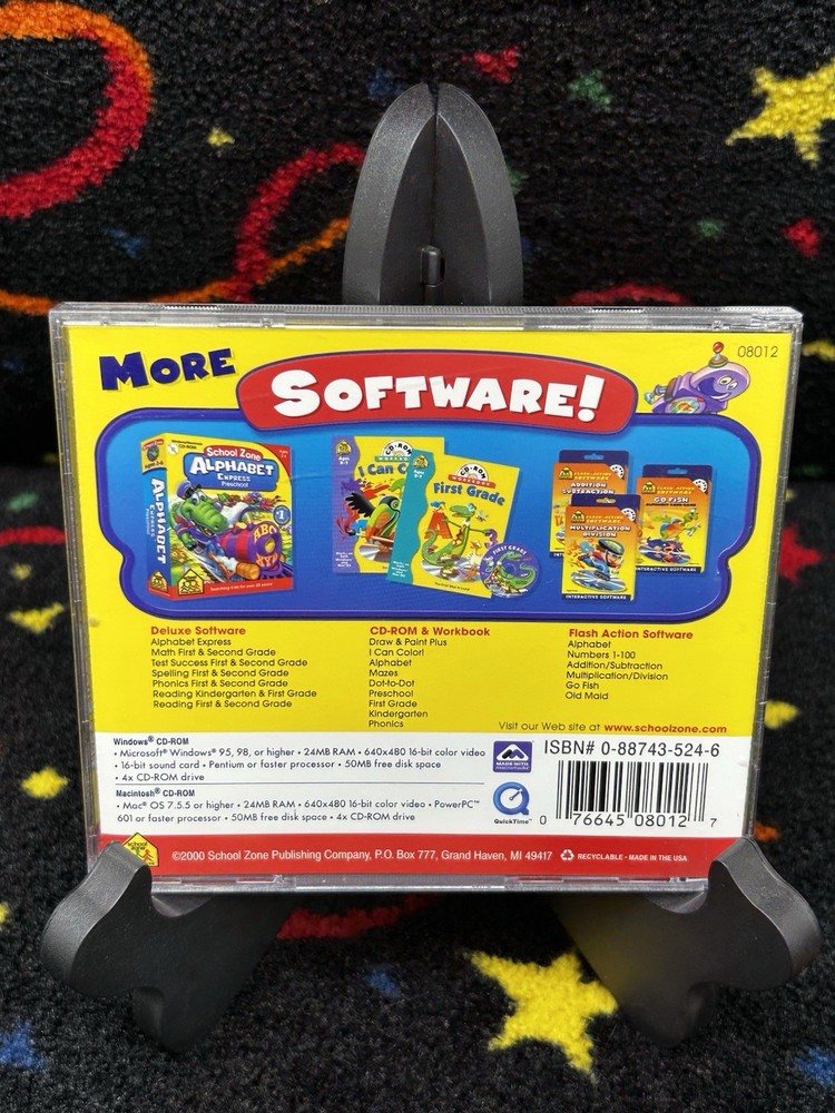 Kid’s Educational Software School Zone Test Success Reading Math 1st 2nd Grade