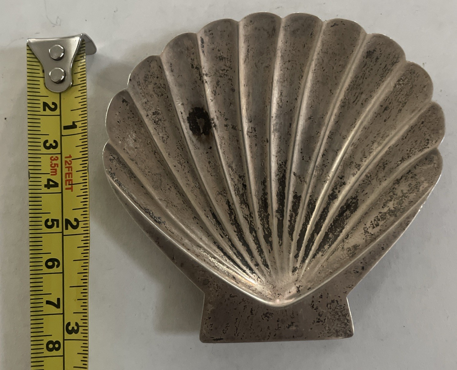 Vintage Sterling 950 Silver Clam Shell Seashell Trinket Jewelry Dish Tray 20g