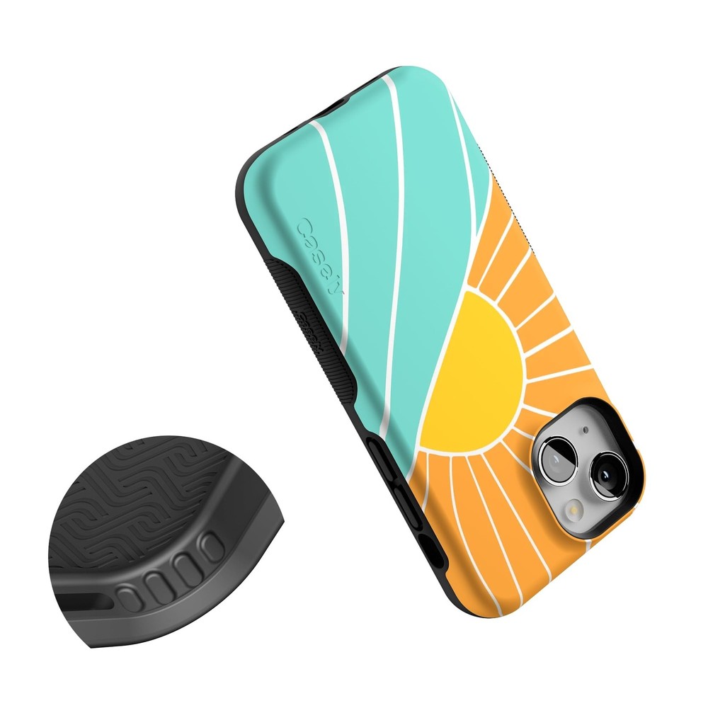 Casely iPhone 13 Mini Case | Waves & Rays | Sunshine | Compatible with MagSafe |