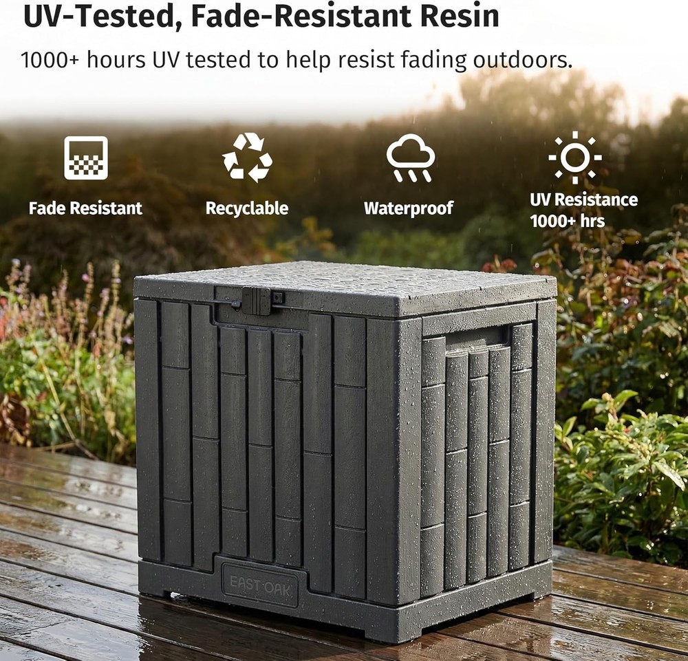 Modern 31 Gallon Outdoor Storage Solution - Lockable & User-Friendly Design