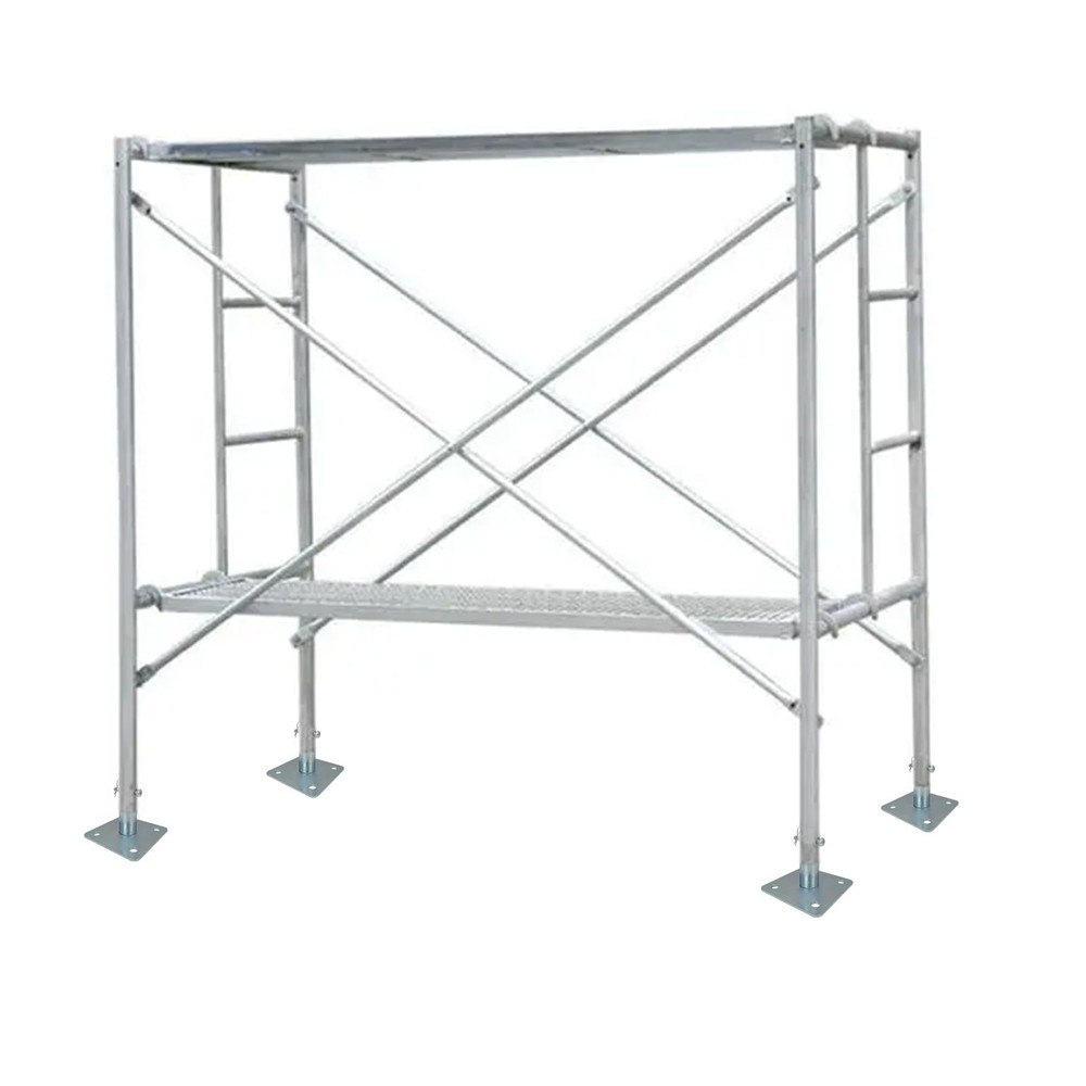 4 PCS Scaffold Base Plates for Baker Style Scaffolding, Galvanized, 4 Pack