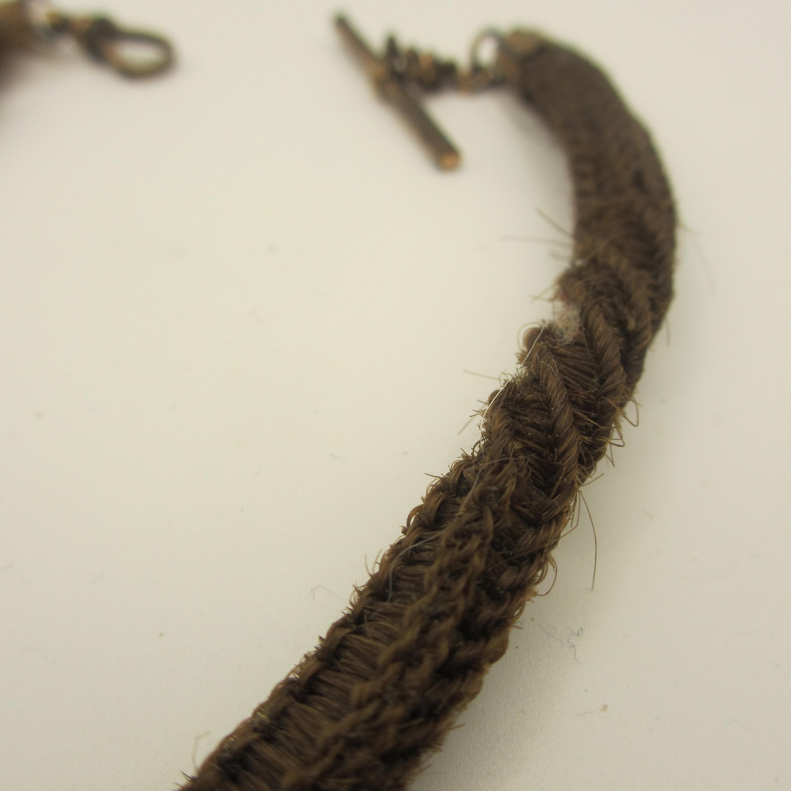 Vintage Watch Chain Mourning Hair T Bar READ