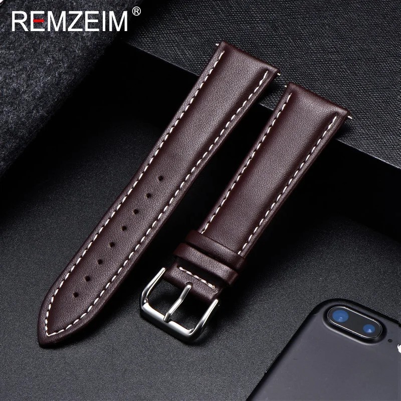 16mm 18mm 20mm 22mm 24mm Genuine Leather Watch Band Strap Bracelet