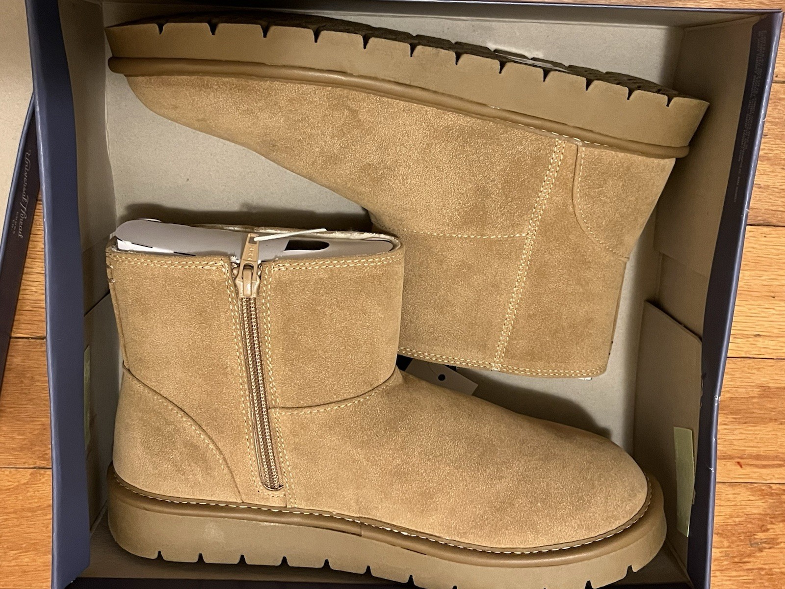 Universal Thread May Faux Suede Booties Tan Size 8 Women