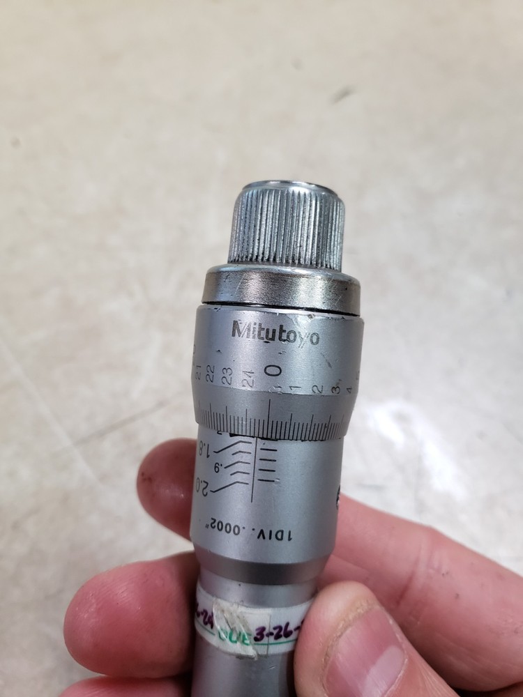 MITUTOYO PRECISION BORE MICROMETER 1DIV .0002 READ AD