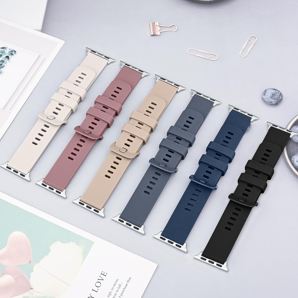Soft Silicone Strap Compatible with Apple Watch Series 7 44mm