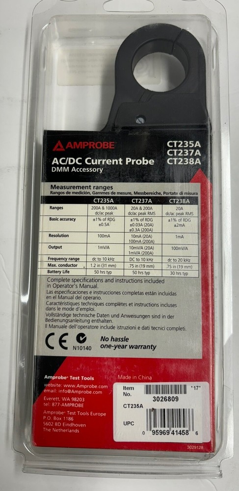 AMPROBE AC/DC Current Probe CT235A