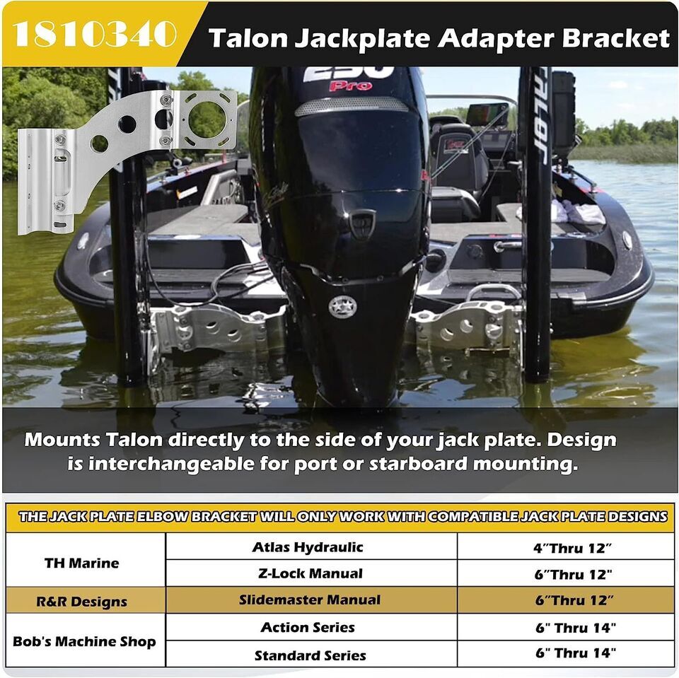 for Minn Kota 1810340 Talon Side-Mounted Jack Plate Bracket G2-Port/Starboard