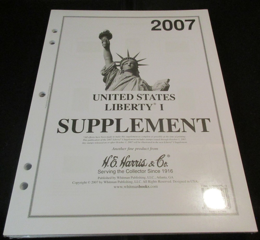 H.E. HARRIS 2007 U.S. LIBERTY I SUPPLIMENT WITH FREE SHIPPING!!!