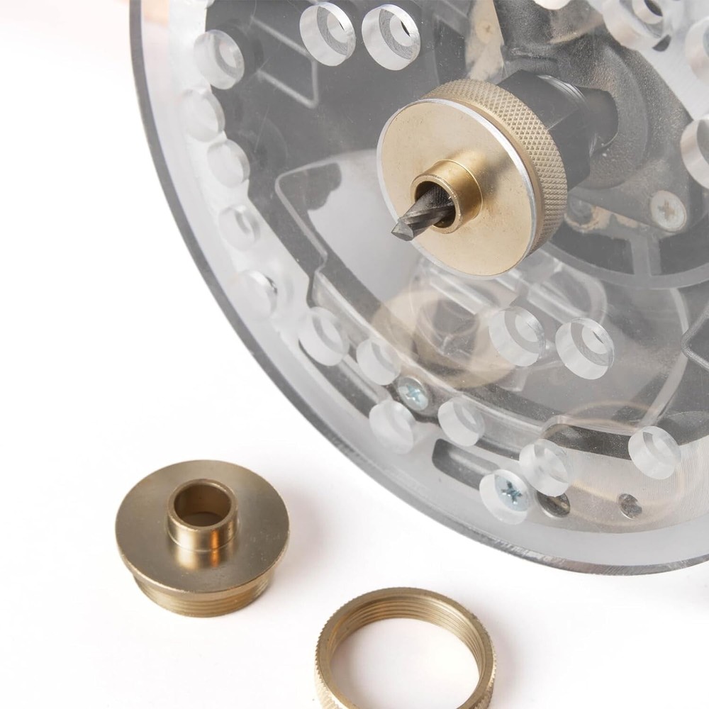 Versatile Router Bushing Guide Set - 10 Brass Pieces for All Your Needs
