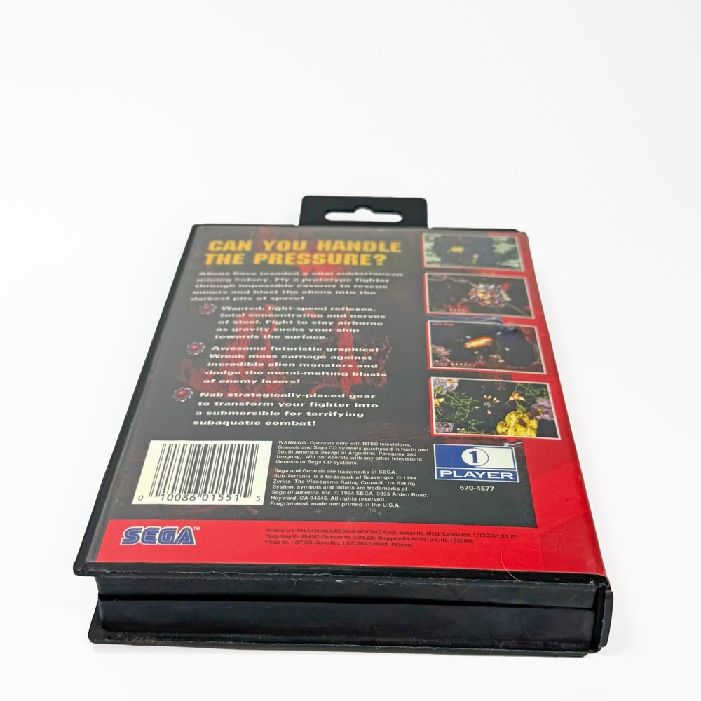 Sub Terrania Sega Genesis Authentic Case Only – Original Box