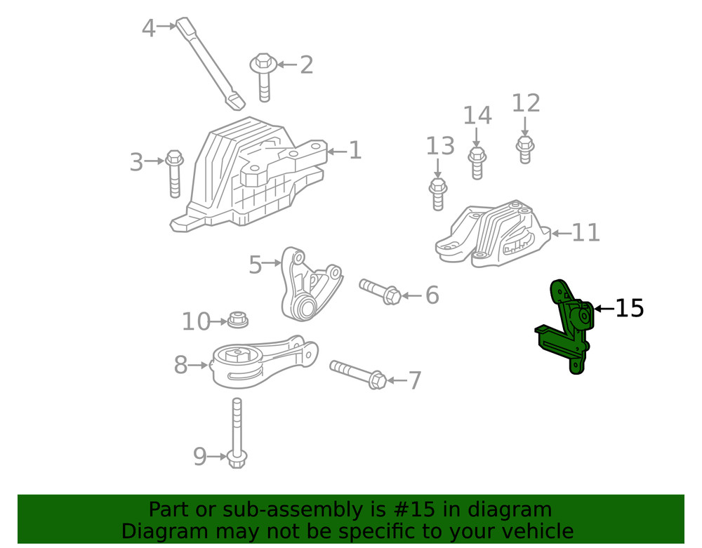 Genuine GM Automatic Transmission Support 23212433