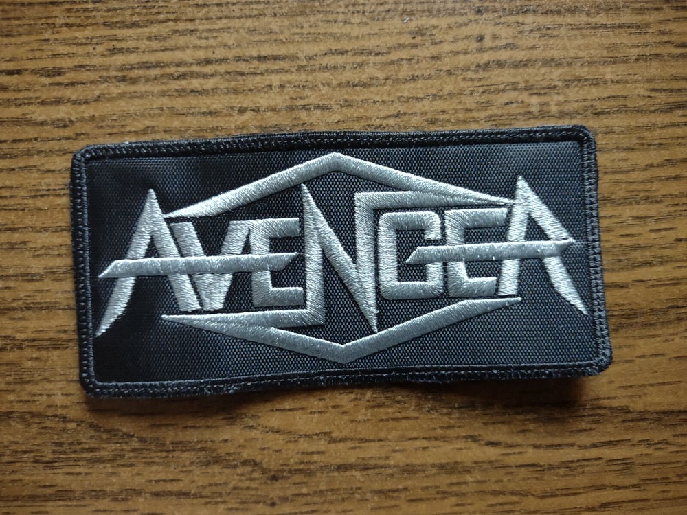 AVENGER,SEW ON SILVER EMBROIDERED PATCH