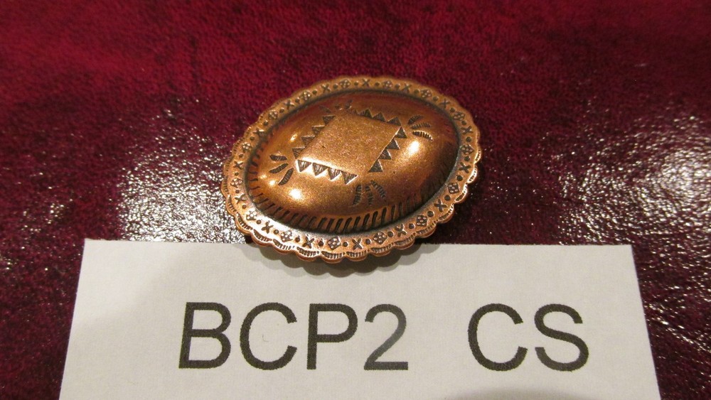 TRINITY CONCHO small BCP2 CS solid COPPER VINTAGE High Quality USA Leather Craft