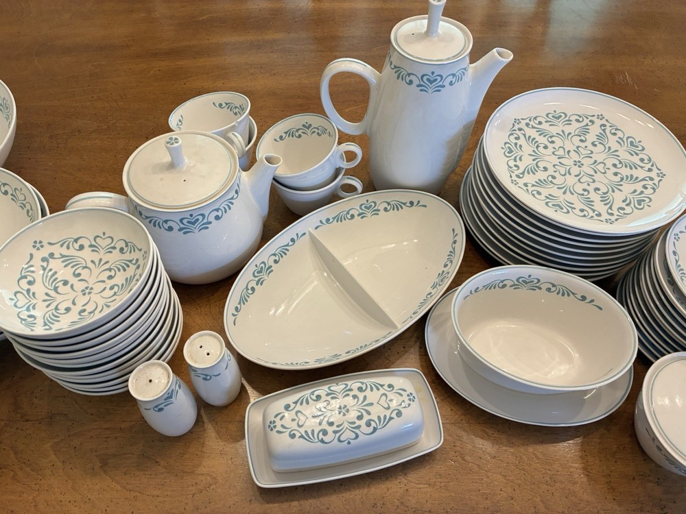 Franciscan Whitestone Ware in Blue Fancy