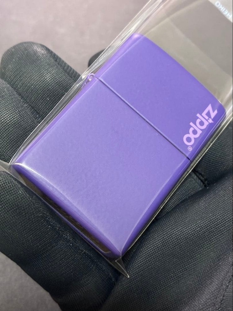 Zippo Purple Simple Model One Sided Processing Lighter Regular Japan