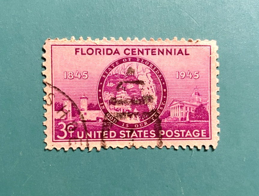 US Stamp 1945  5¢ "Florida Centennial,"  Used Scott #937