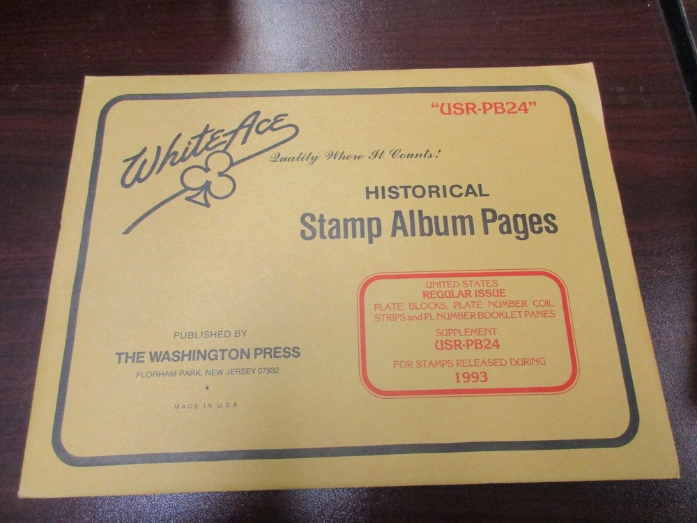 "WHITEACE"HISTORICAL STAMP PAGES #U.S. REGULAR ISSUE #USR-PB24  W/FREE SHP.