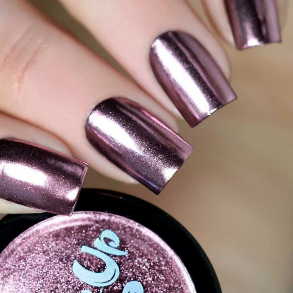 Rose Chrome Powder For Mirror Nails