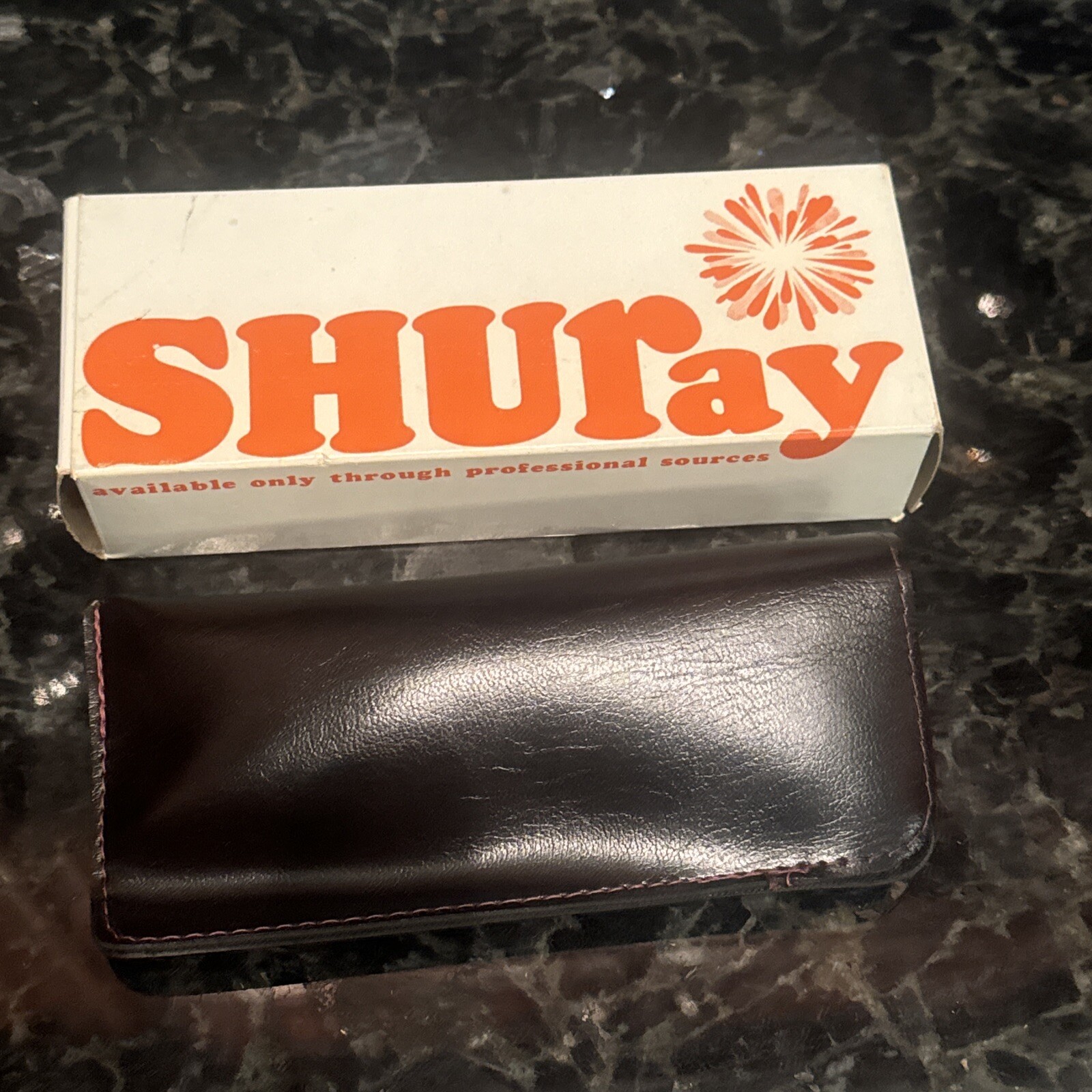 Vintage Men's Shuron Grand Prix Continental SHURAY Sunglasses Brown in Orig. Box