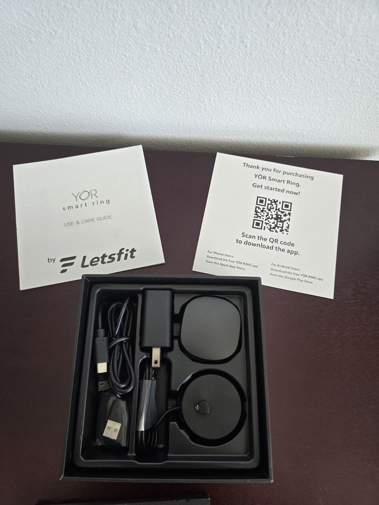 YOR LR11-10-SL Smart Ring Activity Tracker Silver Size 10