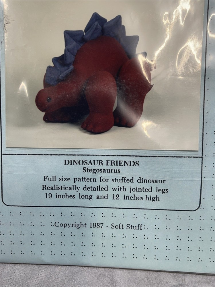 Dinosaur Dragons Lizards Lot Bundle Soft Stuff McCalls Magic Threads 80s Stencil