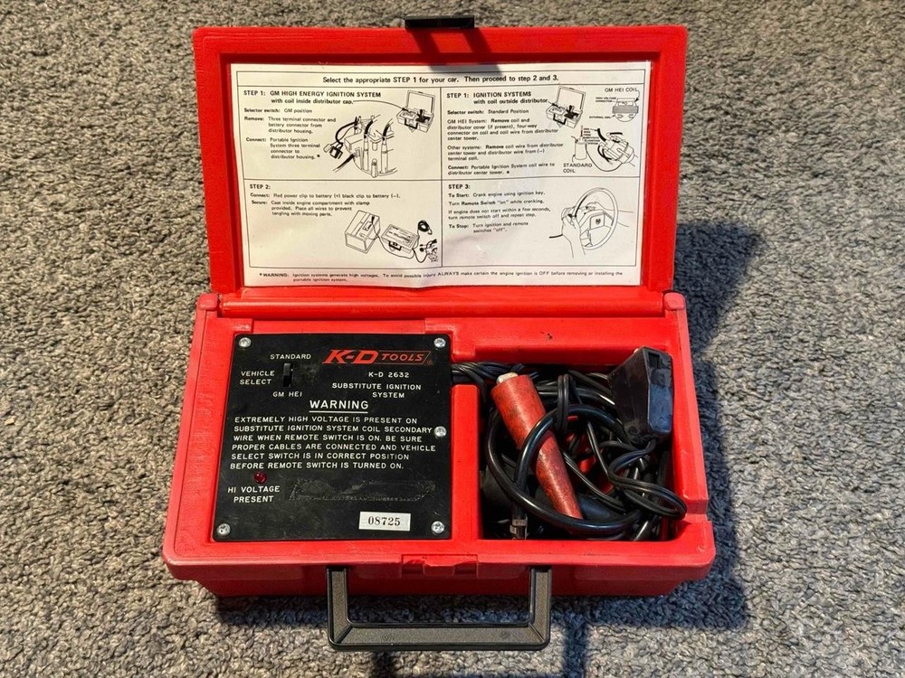 KD Tools 2632 Portable Ignition System Bypass for Breakdowns K-D Red Case
