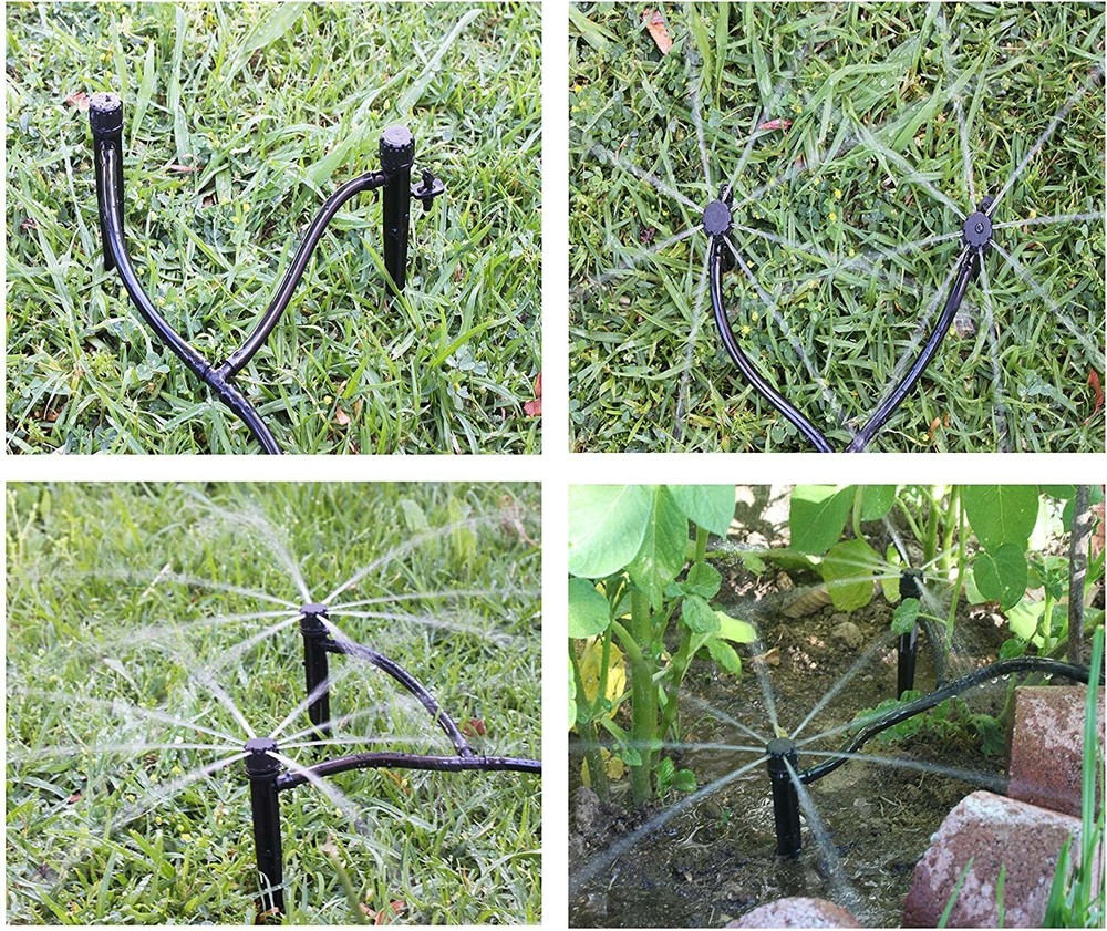 50pcs 360° Adjustable Water Flow Irrigation Drippers Stake Emitter Drip System