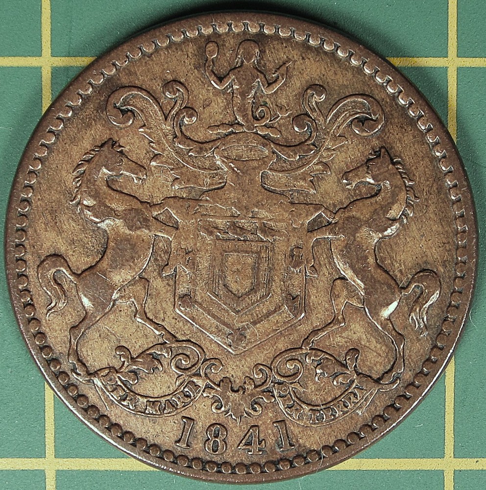 1841 Newfoundland Rutherford token NF-1B3