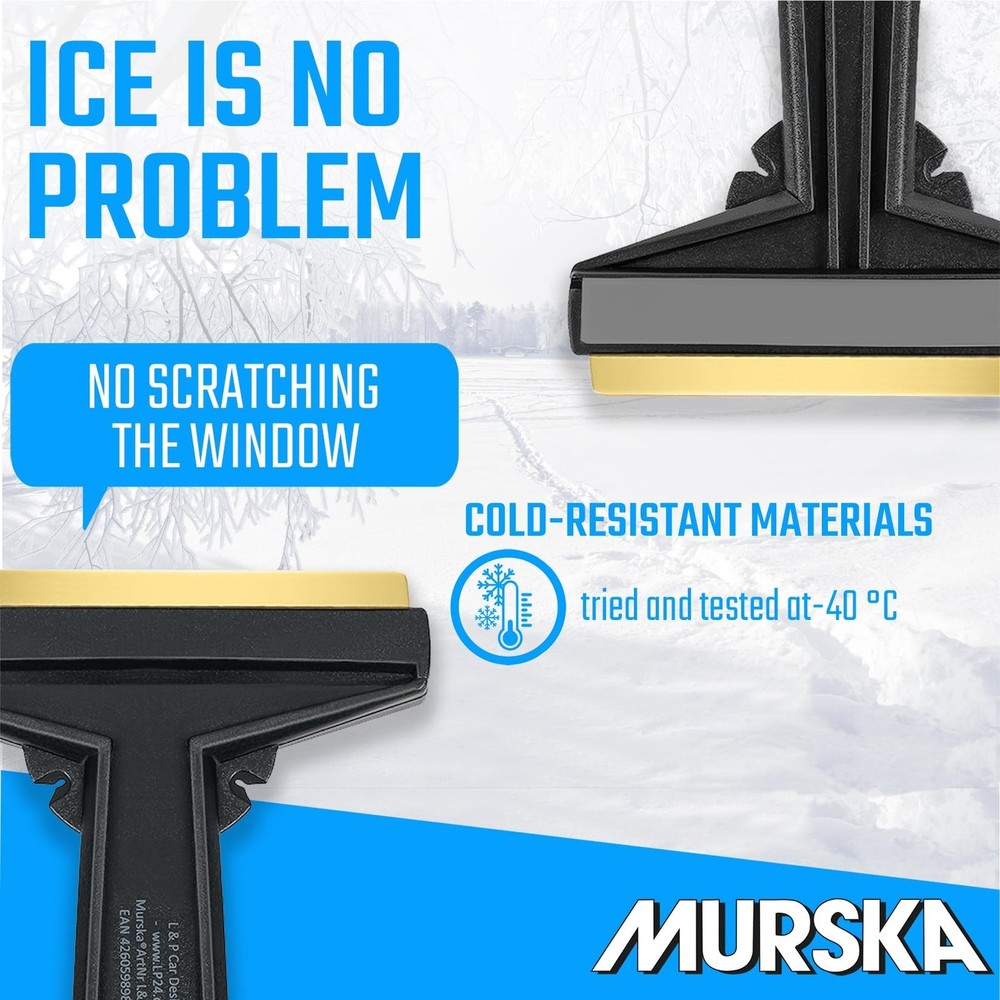 Car Ice Scraper Brass Blade - fast, easy & efficient - [ 2 Pack ] Brass Ice S...