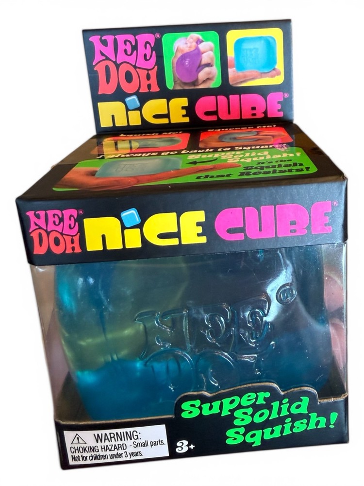 NeeDoh Nice Cube - Super Solid Squish! (Blue) - Brand New/Factory Sealed!