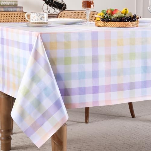 Easter Square Vinyl Tablecloth, Spring 100% 54" x 54" (Square) Rainbow