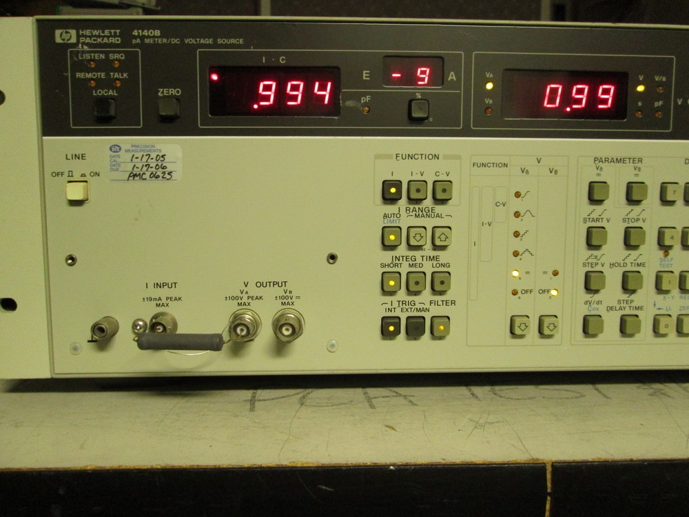 HP4140B picoAmper Meter with DC Voltage Source TESTED! +/-100VDC GPIB interface