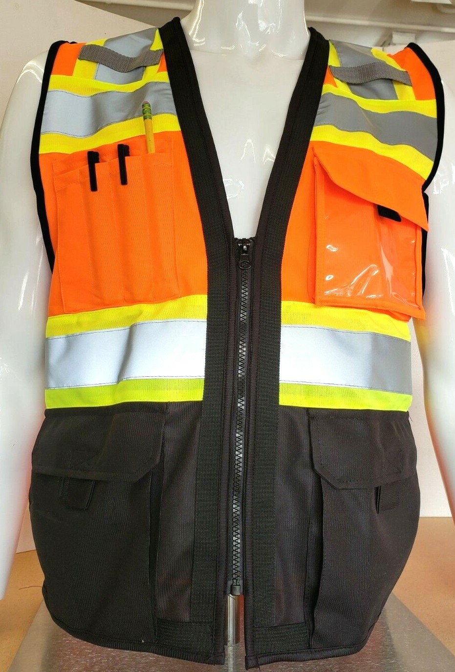 HIGH VISIBILITY Surveyor Three Tones Safety Vest  ANSI/ ISEA 107-2015