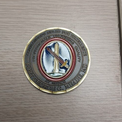 Command Sergeant Major Award For Excellence NSA Ft Meade Army Challenge Coin
