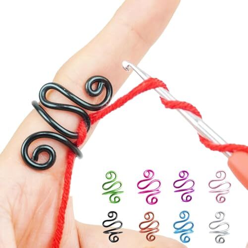 Crochet Tension Ring, Adjustable Ring For Finger, Resizeable, 1 Count
