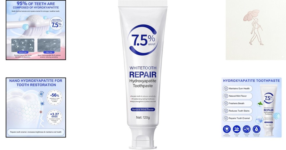 7.5% Hydroxyapatite Toothpaste - Refreshing Mint for Sensitive Mouths