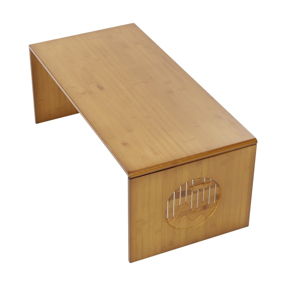 Tawny Foldable Floor Table Bamboo Folding Coffee Table Without Assembly 13.22lbs