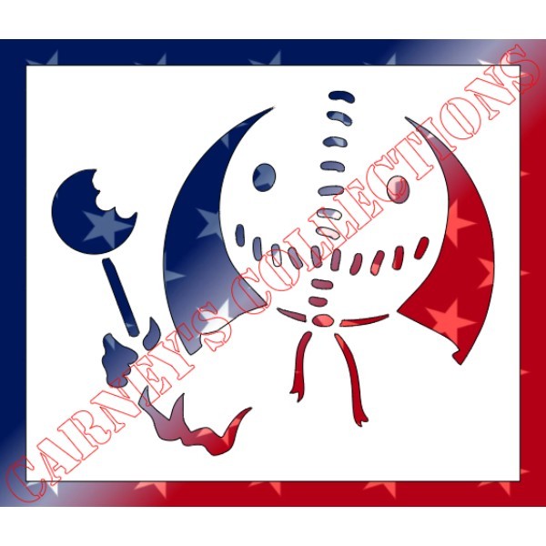 6"x7" Clear Plastic Stencil - Scarecrow (SX43)