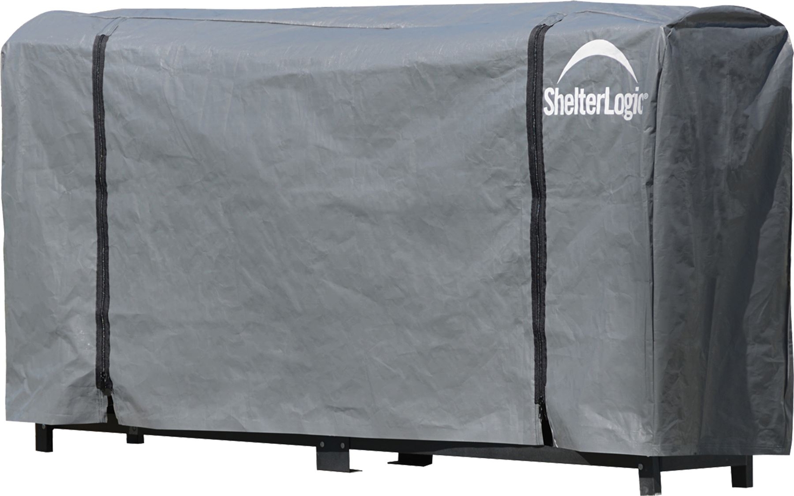 Full Length Universal Cover for Firewood Rack 8 ft. Grey