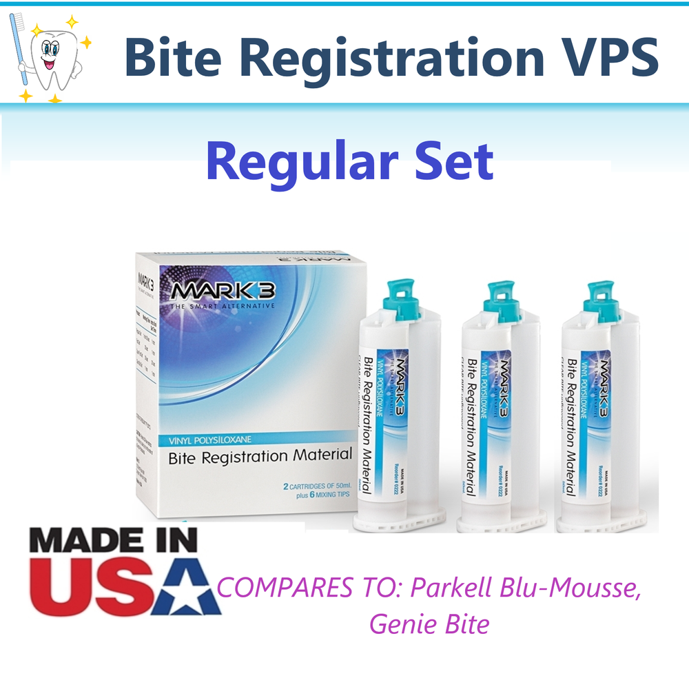 Dental Bite Registration VPS Impression Material Regular Set, Super Fast Set