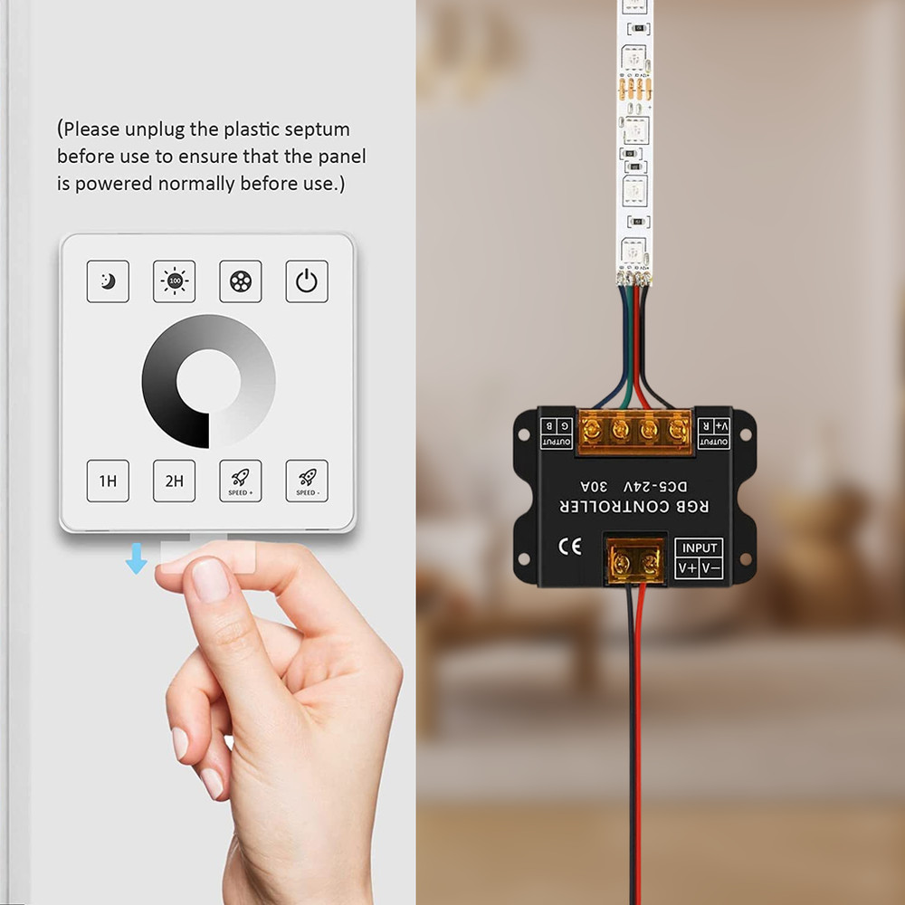 Capacitive Touch LED Controller 30A RF Wireless for DC5V 12V 24V Strips