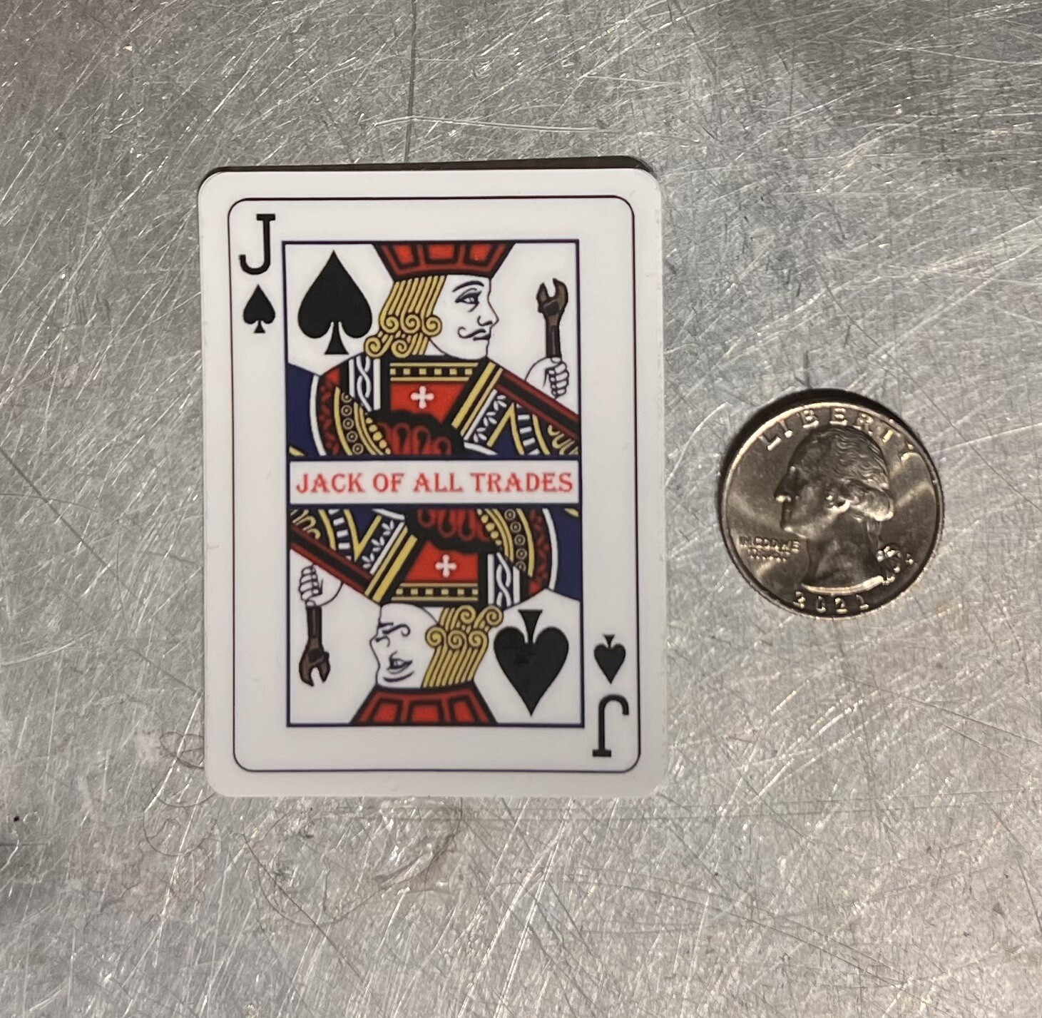 Jack of All Trades Hard Hat Decal  - 2” X 2-3/4”